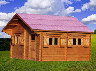 abri chalet d'extérieur en bois