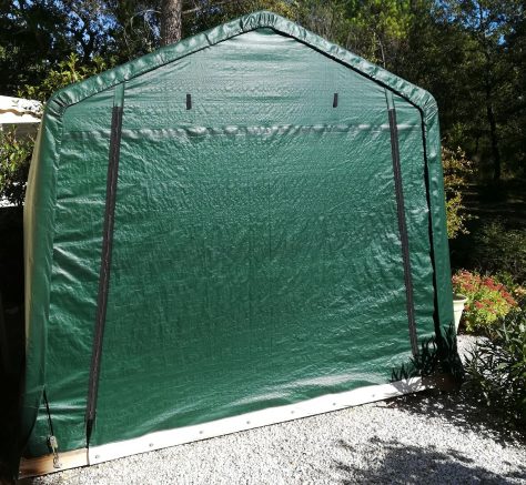 Cabane temporaire en toile