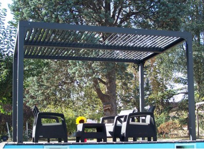 Pergola métallique bioclimatique en kit