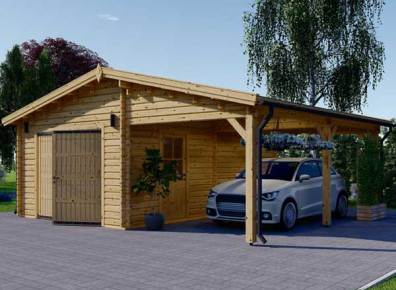 Carport avec garage en kit