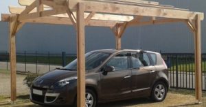 ossature de carport double pentes