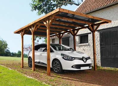 Un carport bois, naturel et chaleureux !