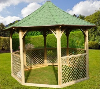 kiosque ou gloriette bois pour le jardin