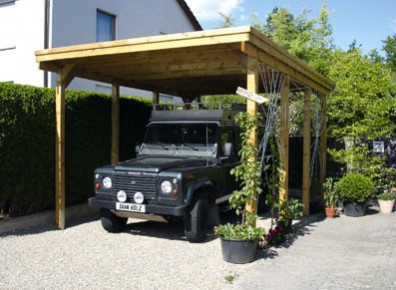 Carport bois avec toit en aluminium