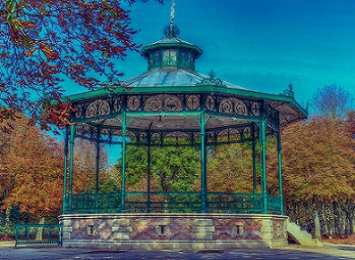 Kiosque à musique en métal