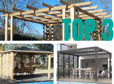 pergola en bois et en aluminium