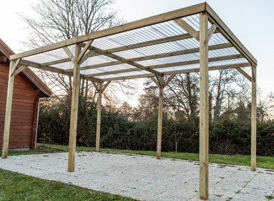 Carport caravane pour ERIBA en bois