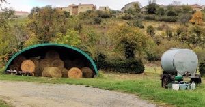 Tunnel de stockage agricole en bâche PVC