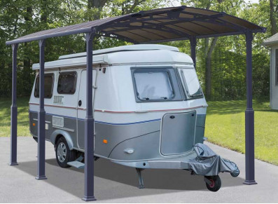 Focus carport : un abri camping-car en alu avec poteaux ajustables