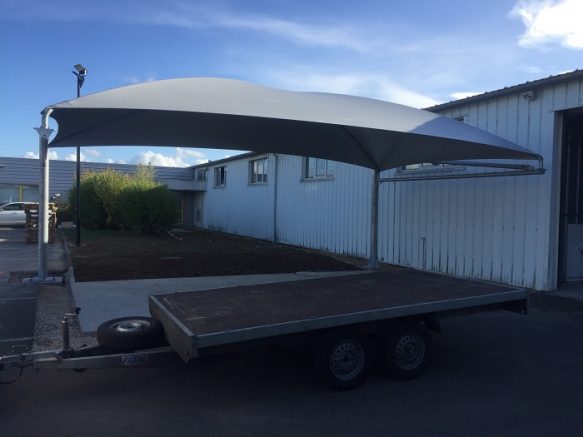 abri carport en toile et acier