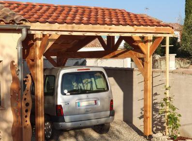 Un lexique pour bien comprendre les termes autour de la charpente : abri en  bois, carport en Douglas, ossature pour voiture..