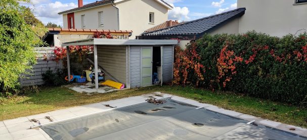 abri piscine en bois