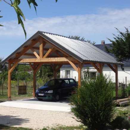 carport en altitude en bois