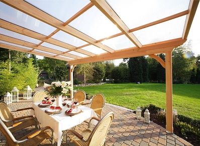 toit terrasse en bois adossé