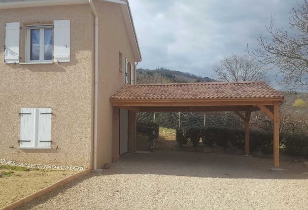 charpente en bois de carport