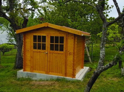 cabanon de jardin en madriers de bois