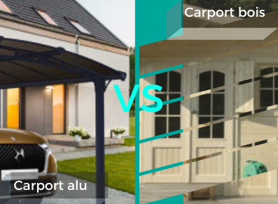 LE MATCH : carport alu VS abri voiture bois thermotraité