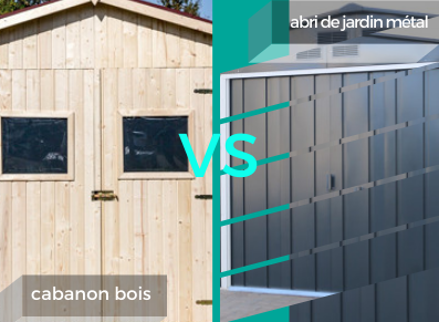 LE MATCH : cabanon bois VS abri de jardin métal ?