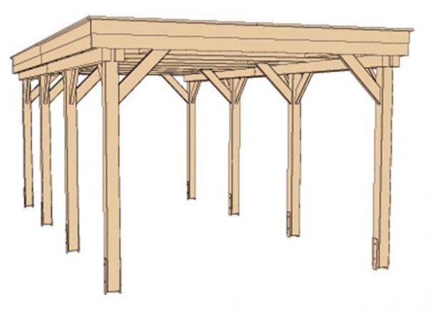 abri voiture en bois