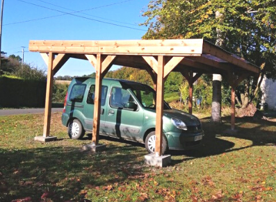 carport bois autoclave double 