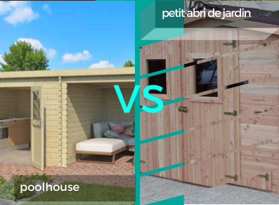 le match : petit abri de jardin bois ou poolhouse de piscine ?