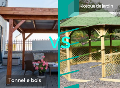 le match : kiosque de jardin contre tonnelle