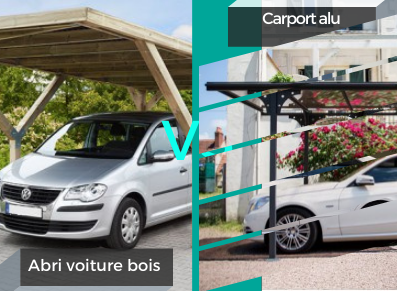 Abri voiture bois VS carport alu livré monté : LE MATCH