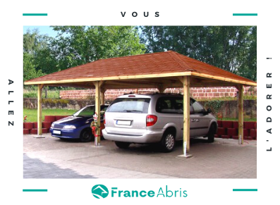 ❤️ Ce que vous aimerez dans ce carport double toit 4 pans