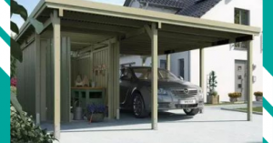 carport bois avec atelier