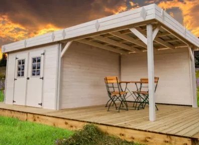 cabane de rangement et auvent de terrasse