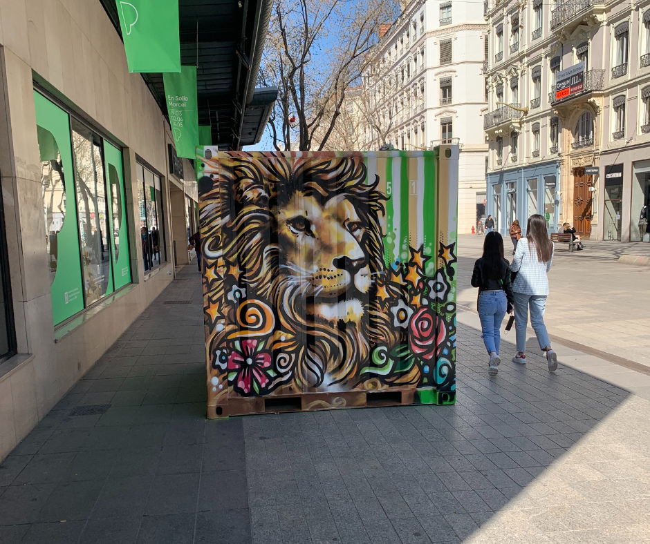 container de stockage pour un évenement