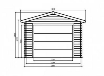 garage en kit avec madriers de bois à monter soi-même