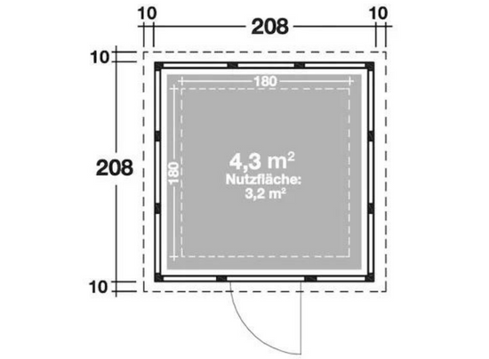 dimensions de cet abri métal