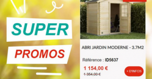 promo abri de jardin bois en folie !