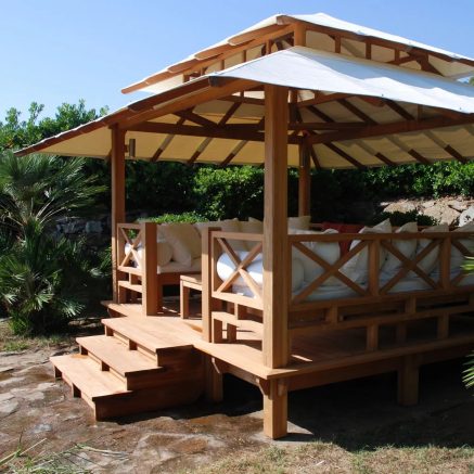 gazebo en teck pour le jardin