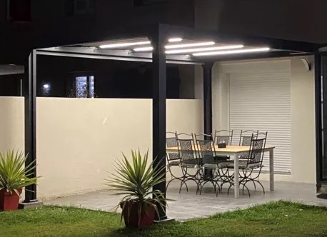 pergola électrique avec leds