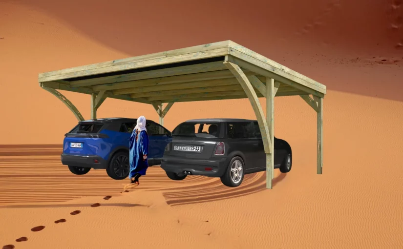 nettoyer son carport après les pluies de sable