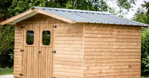 quel est le secret de cet abri de jardin bois ?