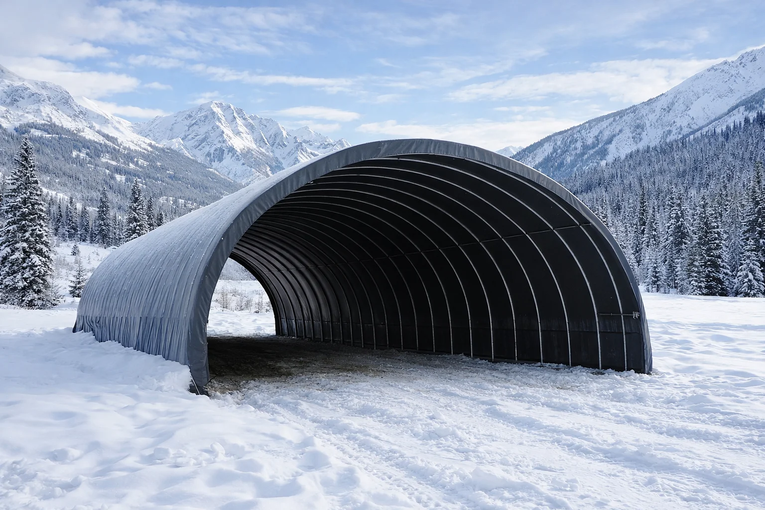 tunnel de stockage pour les professionnels du monde agricole