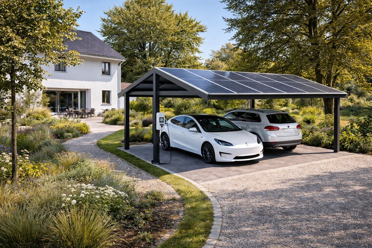 batterie pour un carport solaire