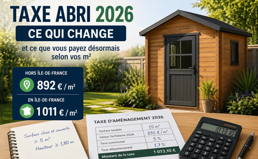 Taxe abri de jardin 2026 : voici ce qui a vraiment changé et ce que vous payez selon vos m²