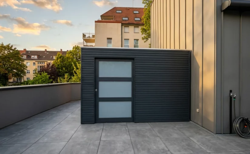 Abri de jardin en bois sur toit terrasse : c&rsquo;est possible en ville et en copropriété !