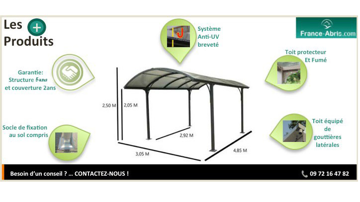 Les + produits du carport métal