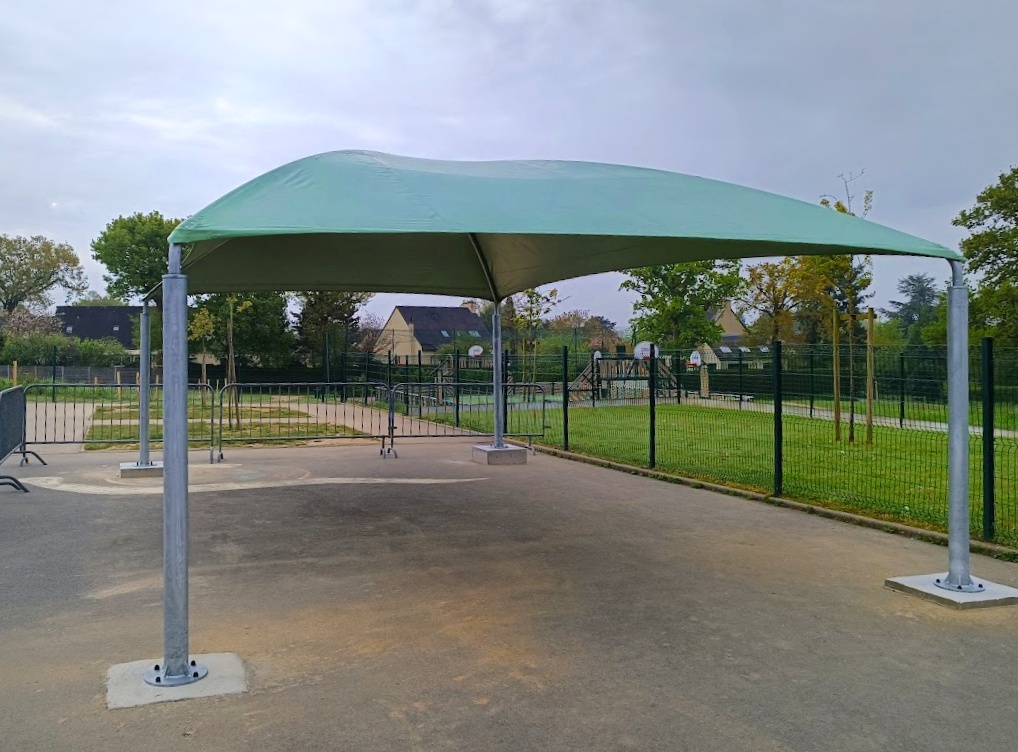 préau pour établissement scolaire, collège, école, lycée