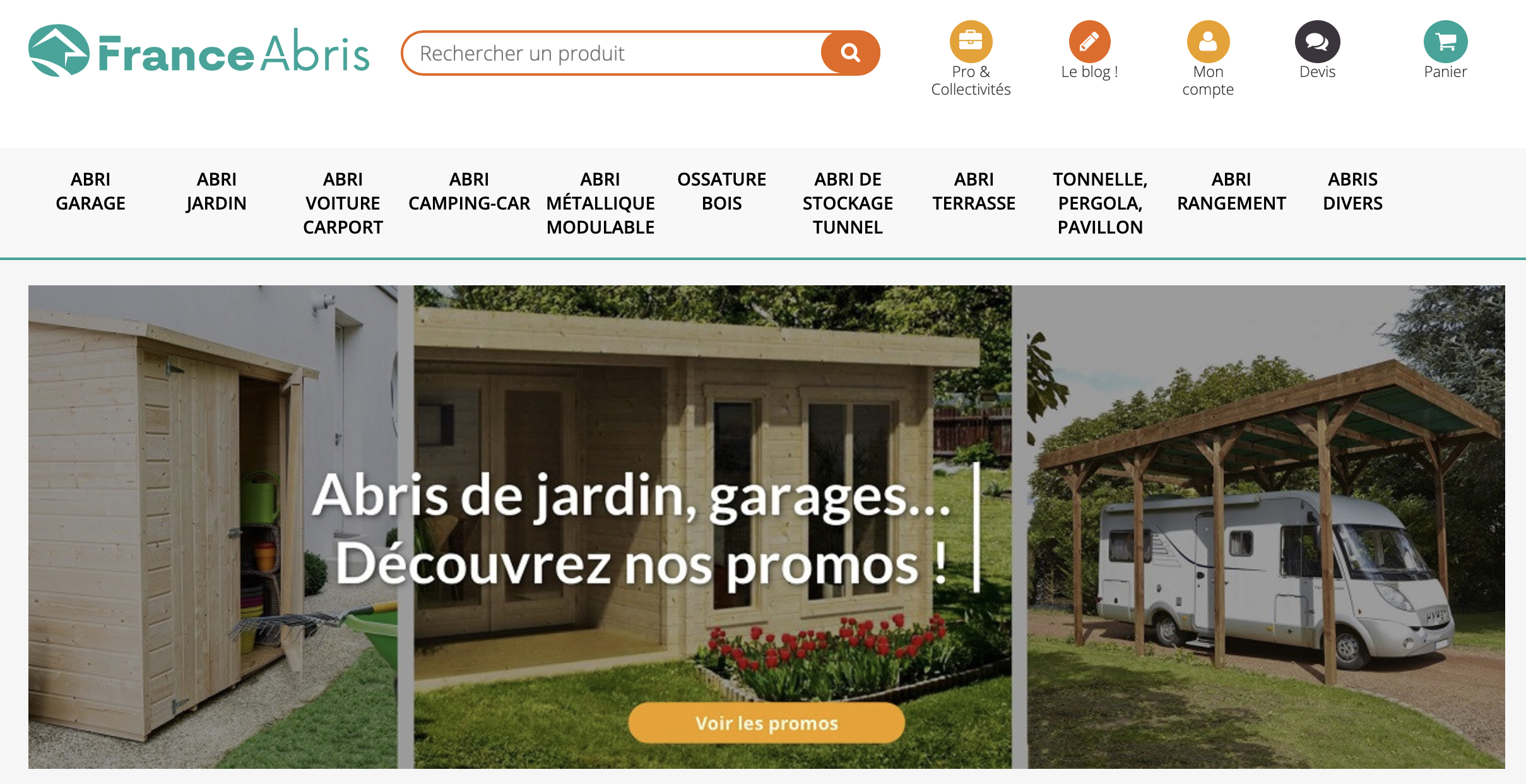 Homepage France Abris