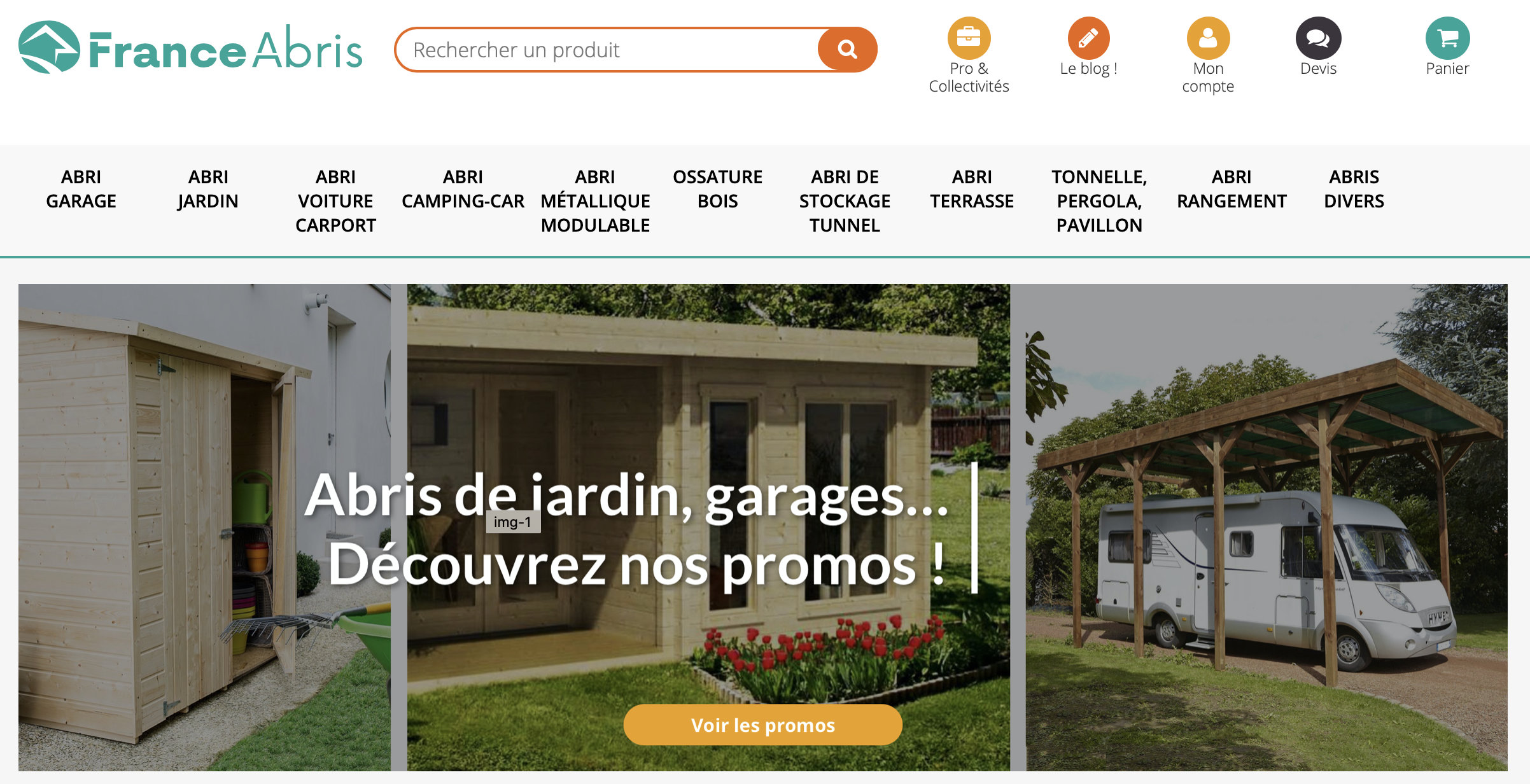 Homepage France Abris, numéro 1 français de l'abri de jardin